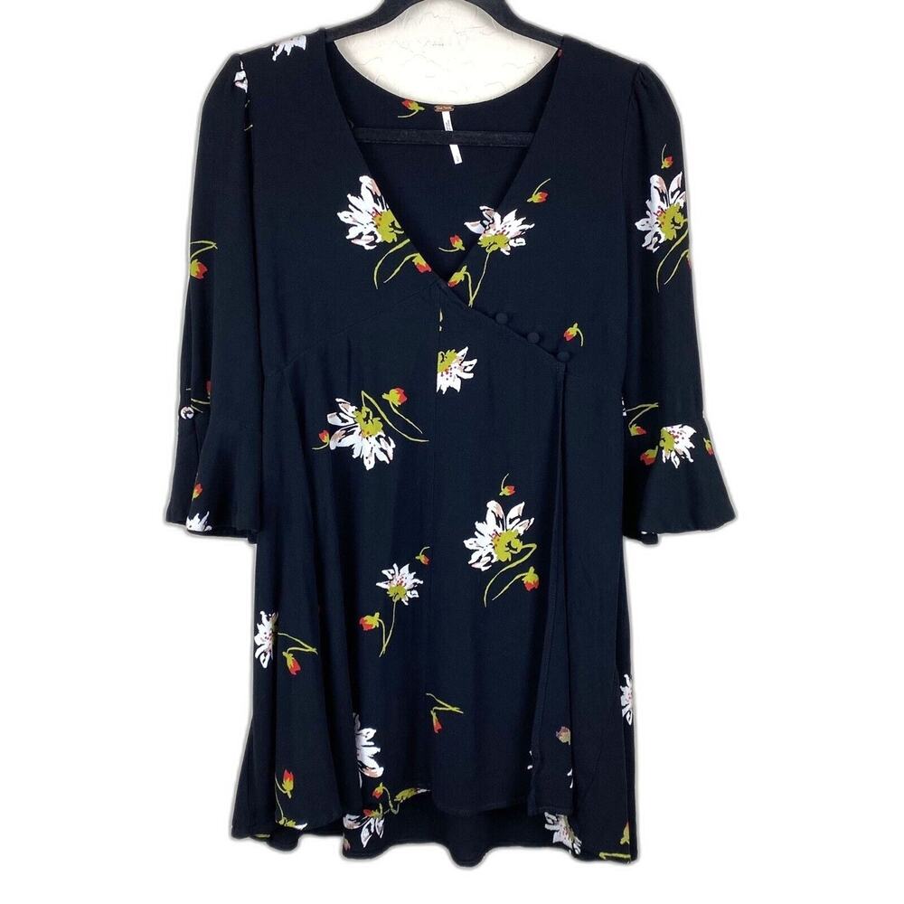 Free People Time On My Side Floral Dress Women Sz S Boho Whimsigoth Dark Romance